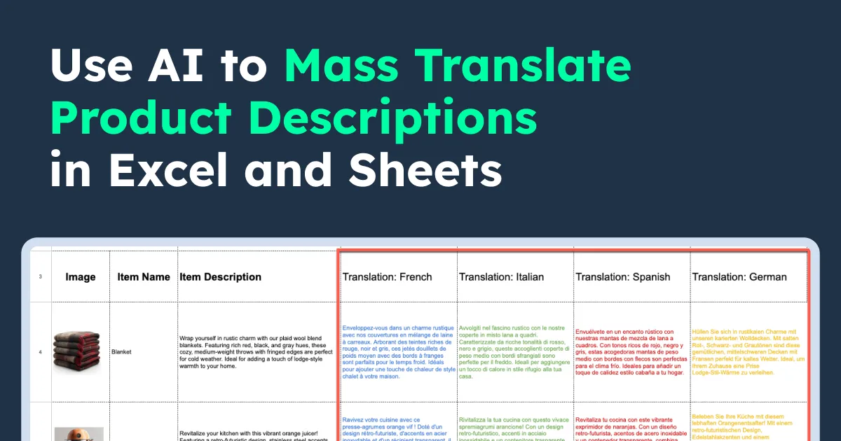 Mass Translate Product Descriptions with AI