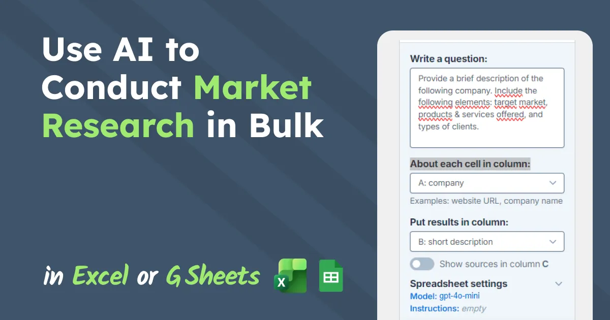 Conduct Market Research in Bulk with AI