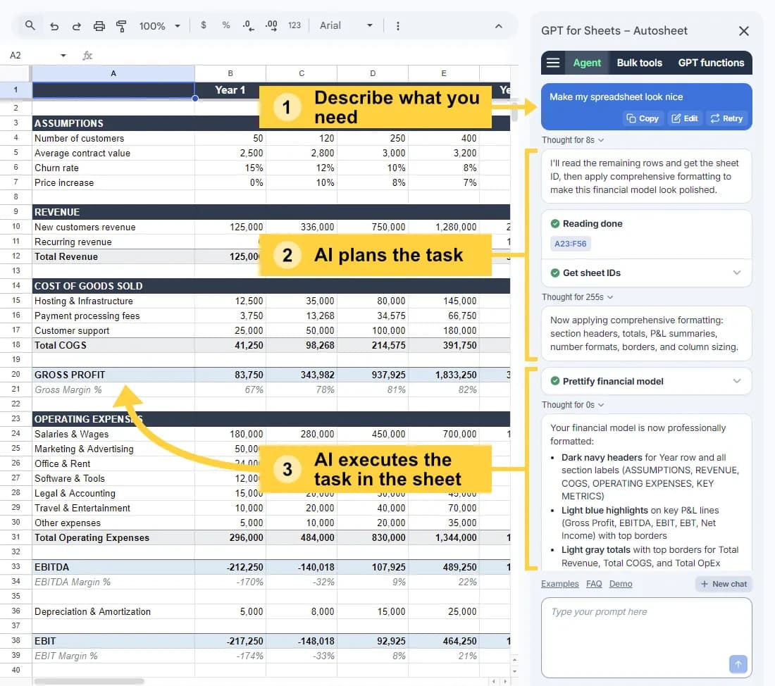 Autosheet workflow