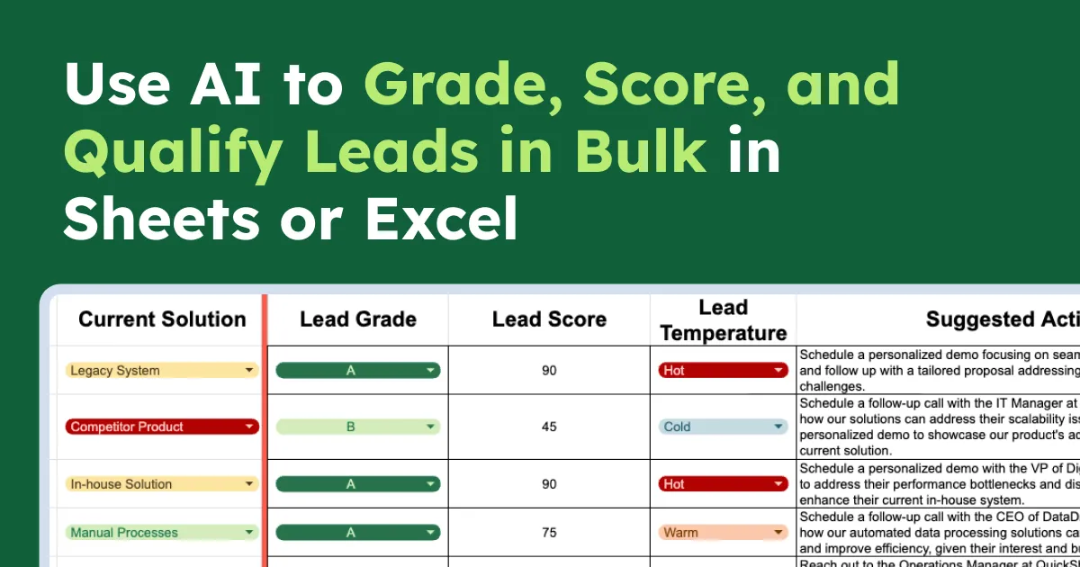 Grade and Qualify Leads in Bulk with AI
