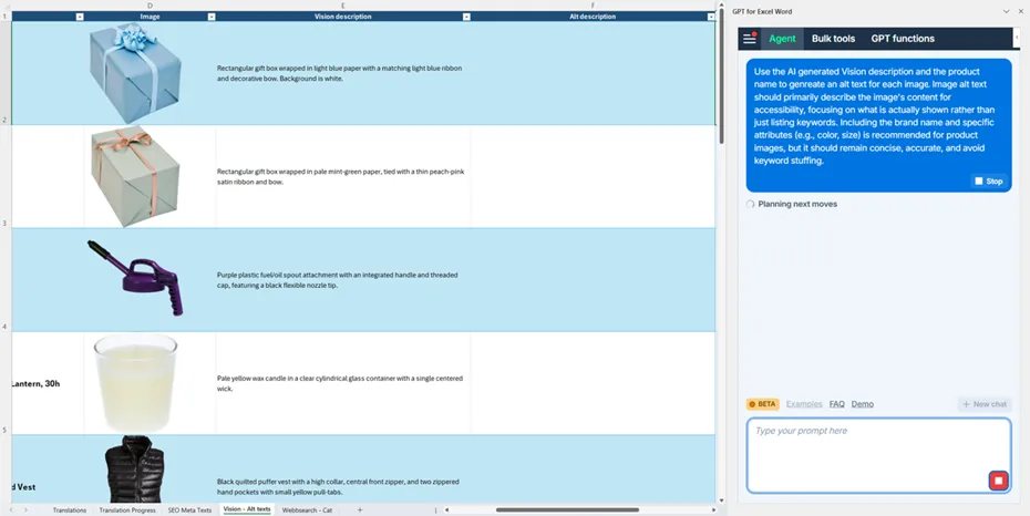 Alt text generation