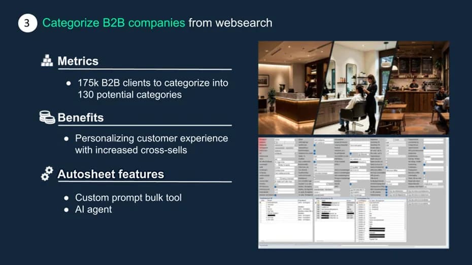 Categorize B2B companies with web search signals