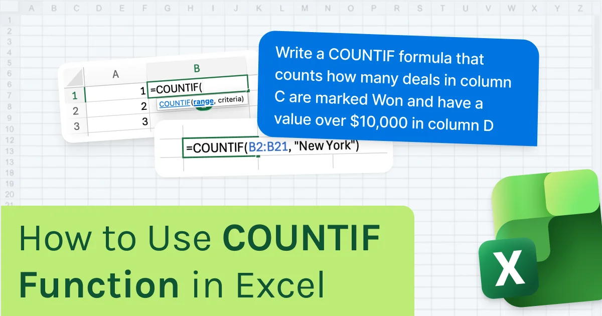 How to Use the COUNTIF Function in Excel
