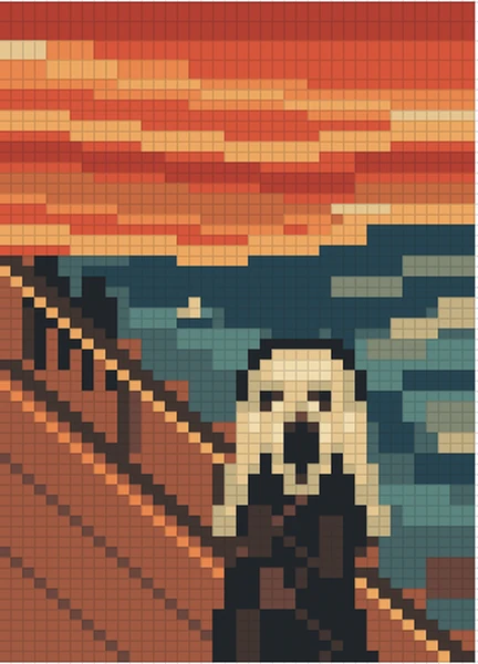 The Scream painted by ChatGPT in Sheets with GPT-6 Astra