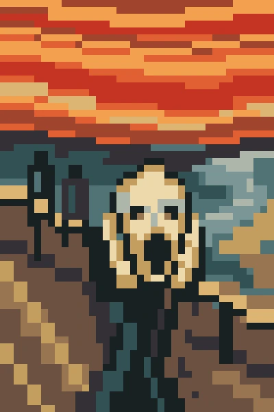 The Scream painted by GPT-6.1 Sol with visual feedback