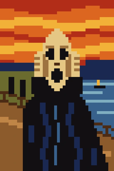 The Scream painted by Sonnet 5.5 with visual feedback