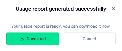 Download usage report