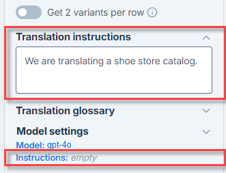 Set instructions