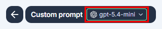 Open the model switcher