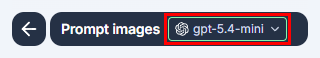 Open the model switcher
