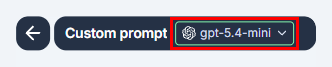 Open the model switcher