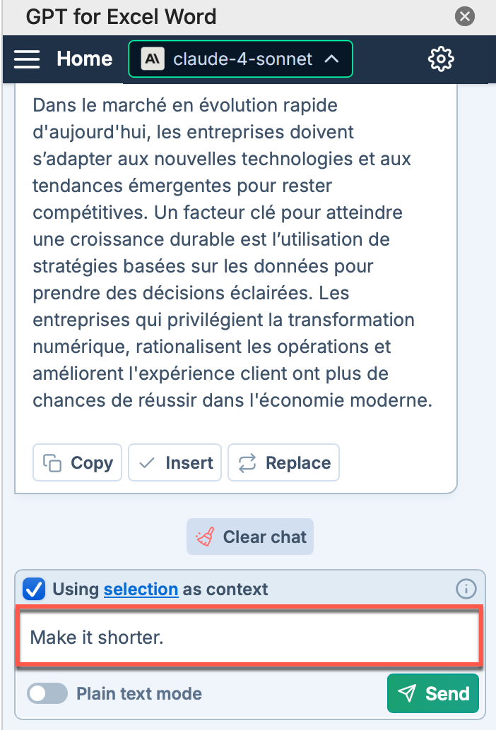 Refine the AI-generated response
