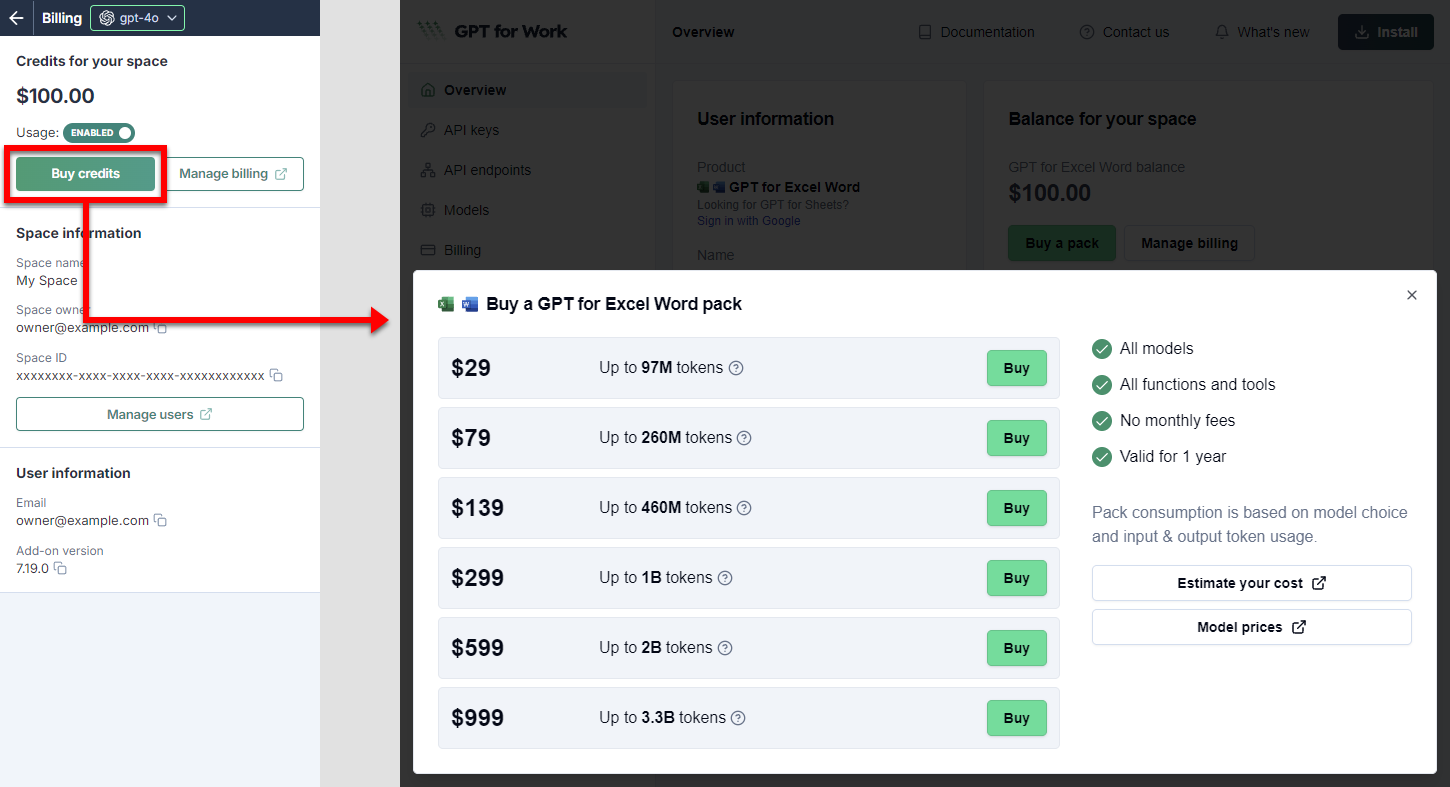 Pack purchase flow