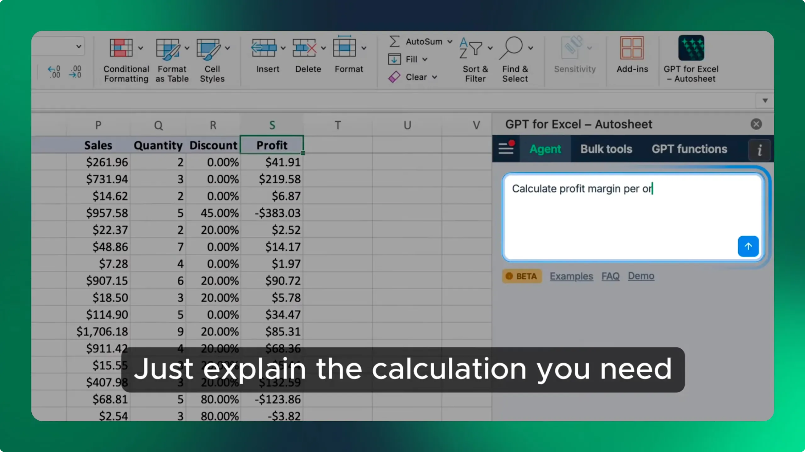 Generate Excel Formulas with Autosheet AI Agent - YouTube thumbnail